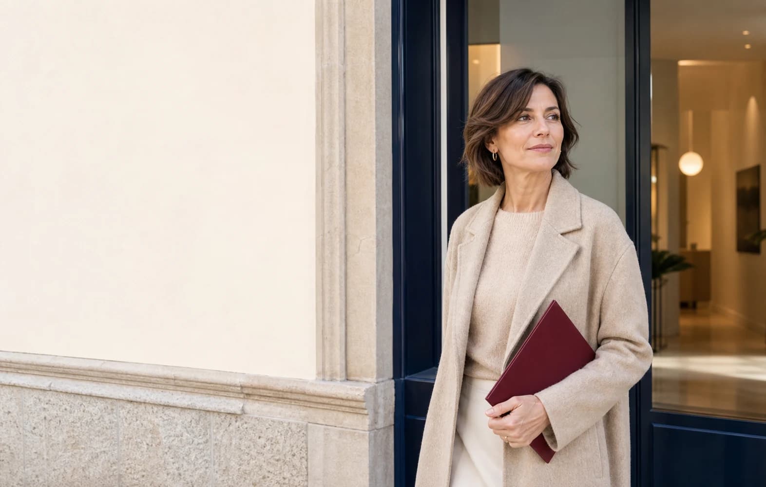 Persona in un ambiente di accoglienza